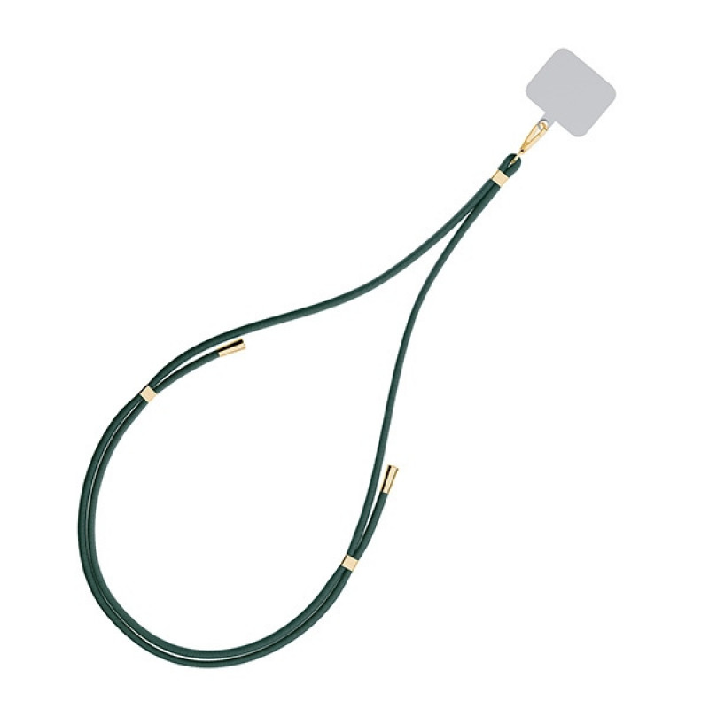 3MK EasyClip telefonų pakabukas, Dark Green / Gold