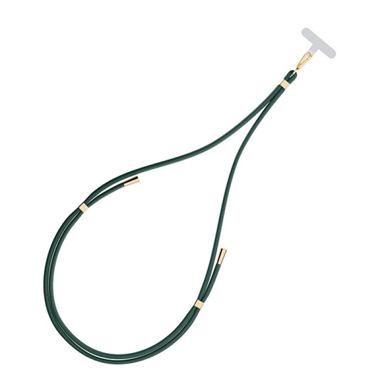 3MK EasyClip telefonų pakabukas, Dark Green / Gold