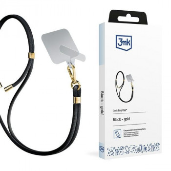 3MK EasyClip telefonų pakabukas, Black / Gold