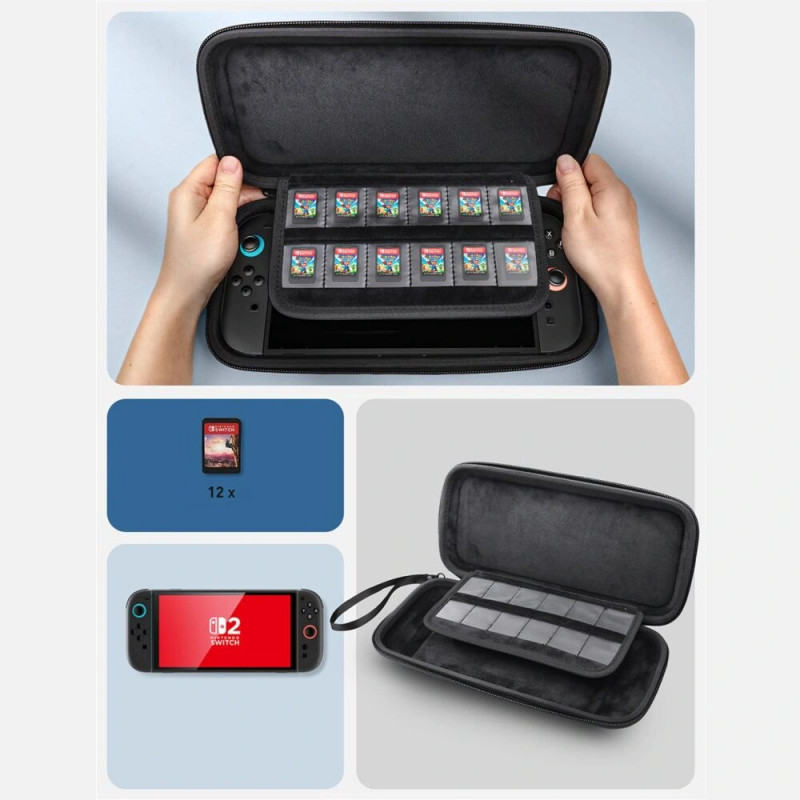 Supcase Carrying Mini nešiojimo dėklas Nintendo Switch 2, juodas