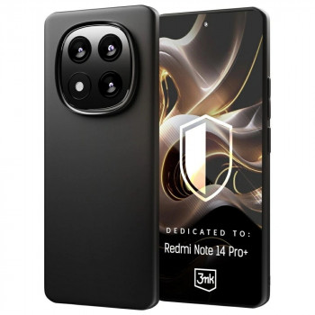 3MK Matt Case dėklas skirtas Xiaomi Redmi Note 14 Pro+, juodas