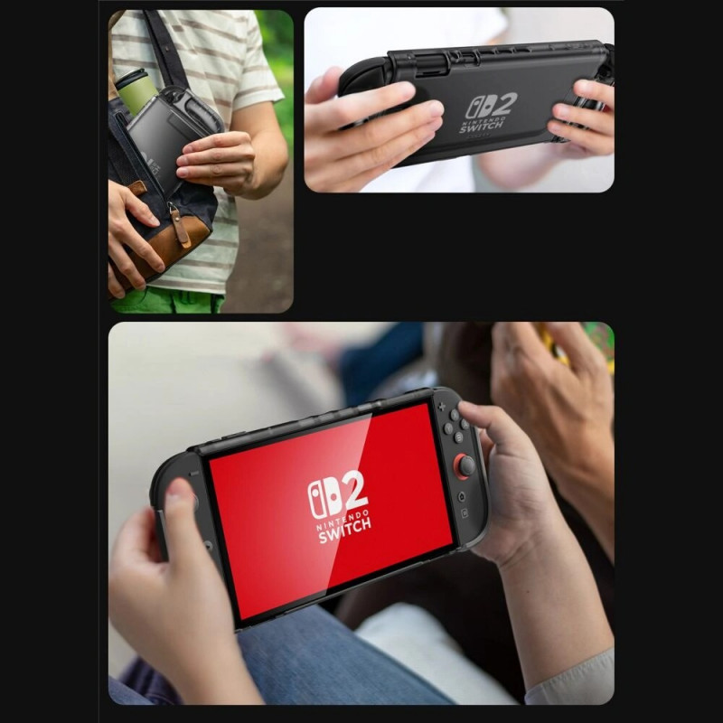 Supcase Crystal Case, skirta Nintendo Switch 2, Frost Black
