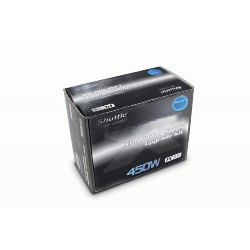 Shuttle PC55 maitinimo blokas kompiuteriui, 450 W, nemodulinis, pilkas