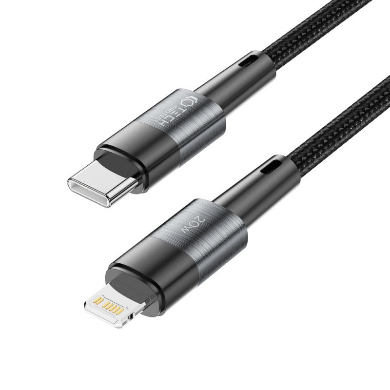 Tech-Protect UltraBoost USB-C/Lightning kabelis PD 20W 3A 200 cm, pilkas