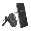 PURO Power Mag Holder automobilinis laikiklis su Qi2 įkrovikliu, suderinamas su MagSafe, juodas