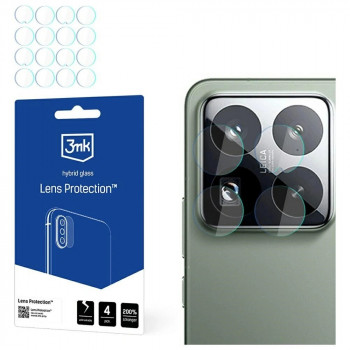 3MK Lens Protection hibridinis stiklas Xiaomi 15 Pro fotoaparato objektyvui (4 vnt.)