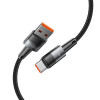 Tech-Protect Ultraboost USB-A / USB-C kabelis, 66W, 6A, 50 cm, pilkas