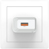 USAMS CC326 T69 sieninis įkroviklis su USB-A, 10.5 W, 2.1 A, baltas