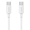USAMS CC339 T76 45W GaN USB-C sieninis įkroviklis su SJ711 USB-C – USB-C kabeliu (1 m), baltas