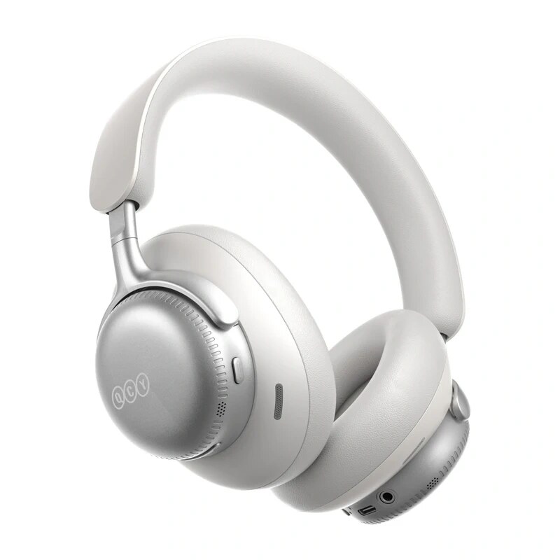 QCY H6 Ultra belaidės ausinės su adaptyviuoju ANC, Bluetooth 6.0, baltos