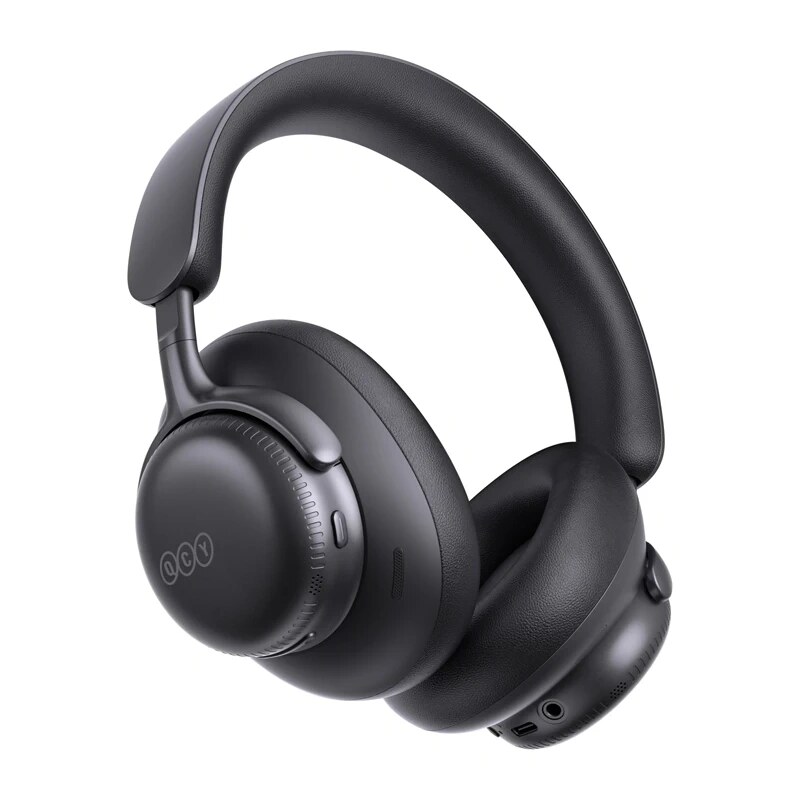 QCY H6 Ultra belaidės ausinės su adaptyviuoju ANC, Bluetooth 6.0, juodos