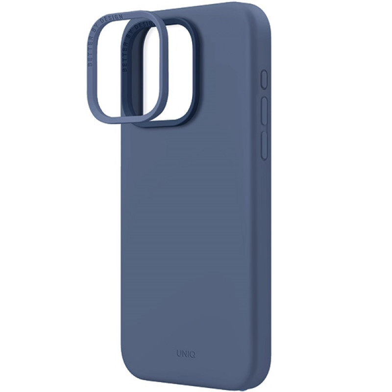 UNIQ Lino Hue dėklas su MagClick įkrovimu, skirtas Apple iPhone 15 Pro Max, navy blue