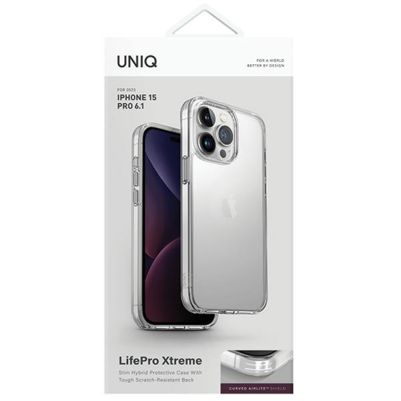 UNIQ LifePro Xtreme Apple iPhone 15 Pro dėklas, skaidrus, permatomas