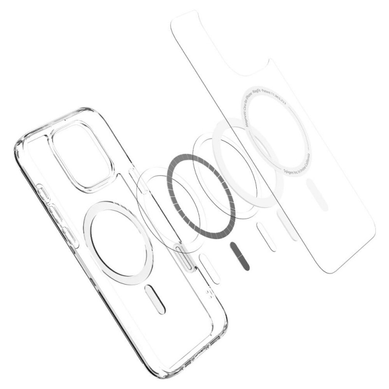 Spigen Ultra Hybrid T Mag MagSafe dėklas skirtas Apple iPhone 16 Pro, baltas