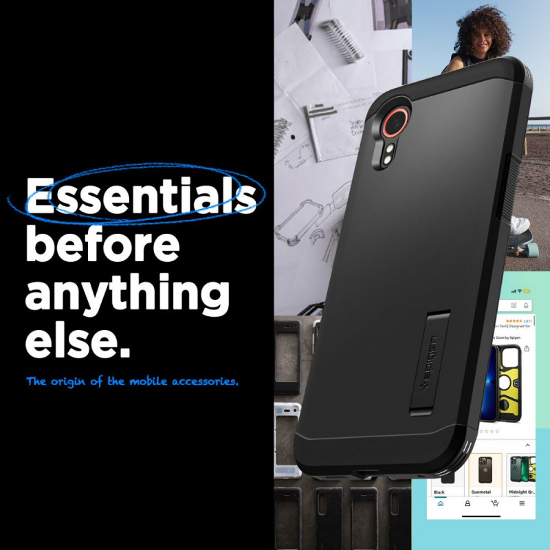 Spigen Tough Armor dėklas skirtas Samsung Galaxy XCover7, juodas