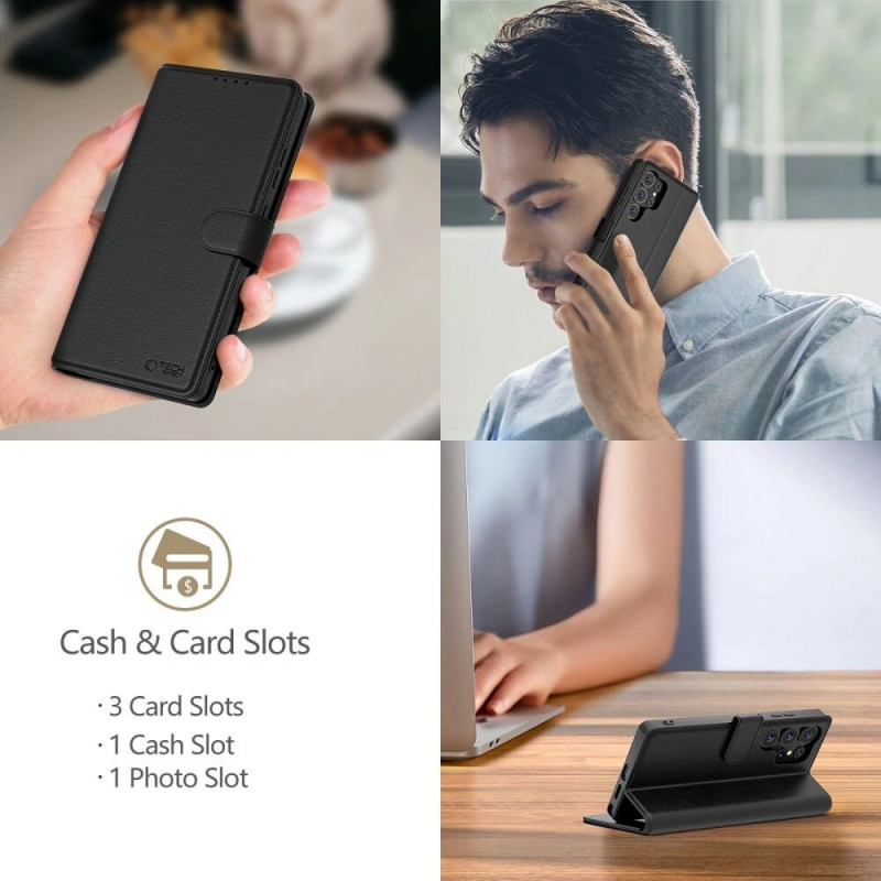 Tech-Protect Wallet dėklas Apple iPhone 17e / 16e, Matte Black