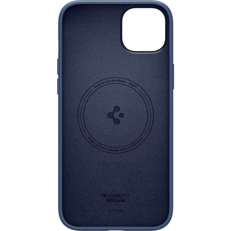 Spigen Silicone Fit Mag (ACS04921) MagSafe dėklas Apple iPhone 14 Plus / 15 Plus, Navy Blue