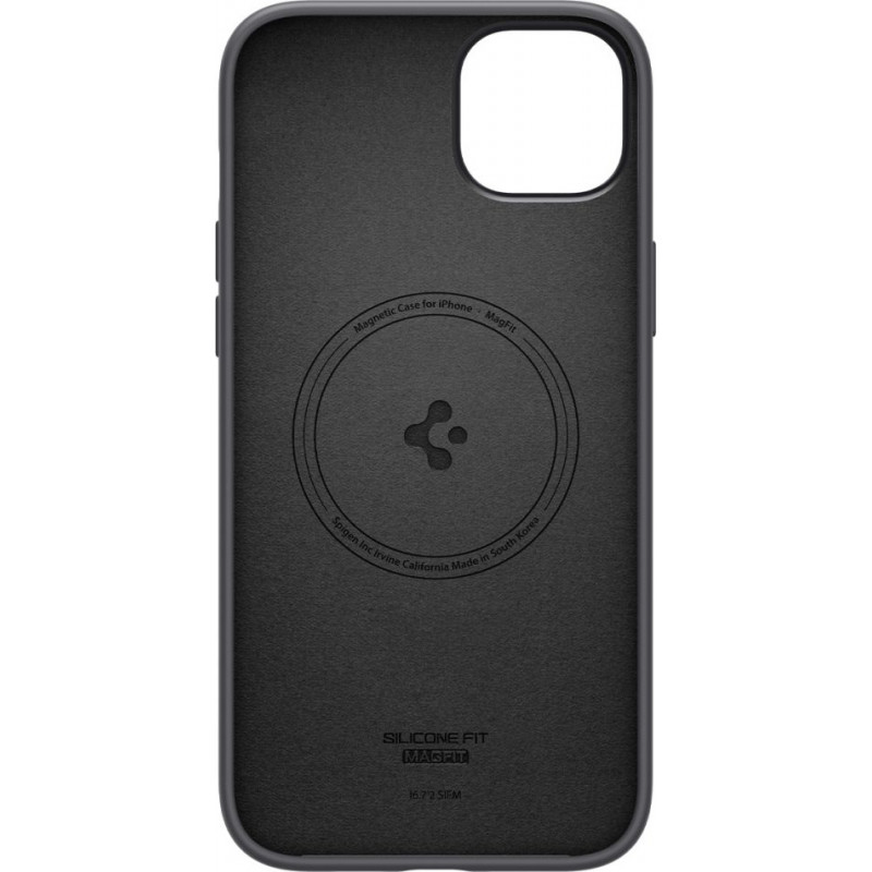Spigen Silicone Fit Mag (ACS04920) MagSafe dėklas, skirtas Apple iPhone 14 Plus / 15 Plus, juodas