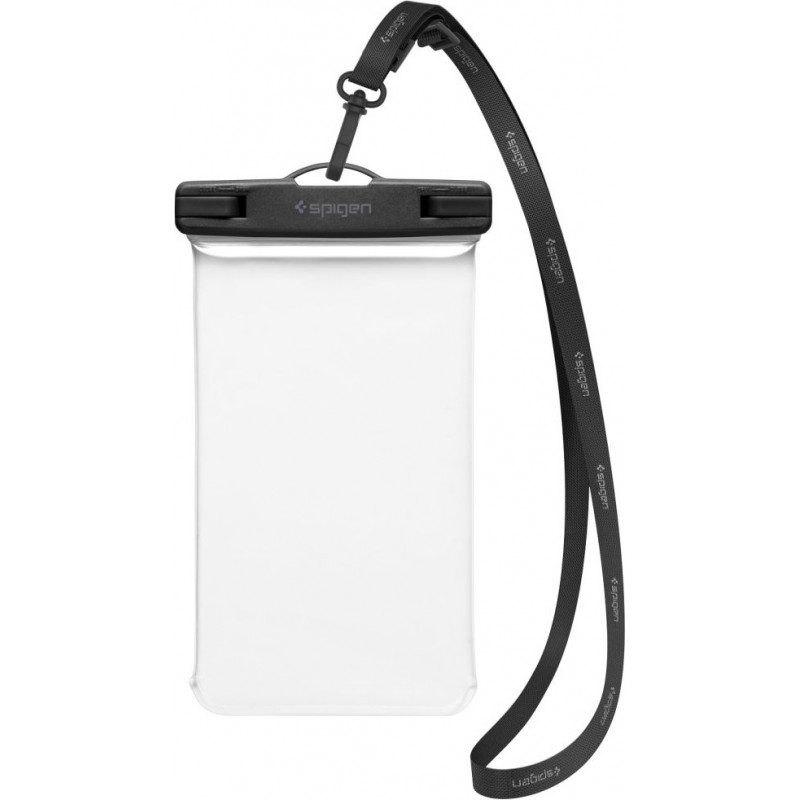 Spigen A601 Aqua Shield universalus vandeniui atsparus dėklas, Crystal Clear