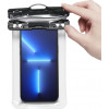 Spigen A601 Aqua Shield universalus vandeniui atsparus dėklas, Crystal Clear