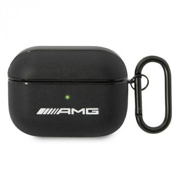 Mercedes-AMG AMAPSLWK Apple AirPods Pro užvalkalas AMG Leather Big Logo, juodas