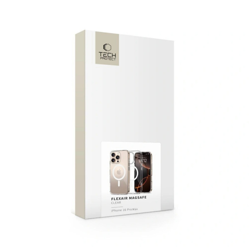 Tech-Protect Flexair MagSafe dėklas Apple iPhone 16 Pro Max, permatomas
