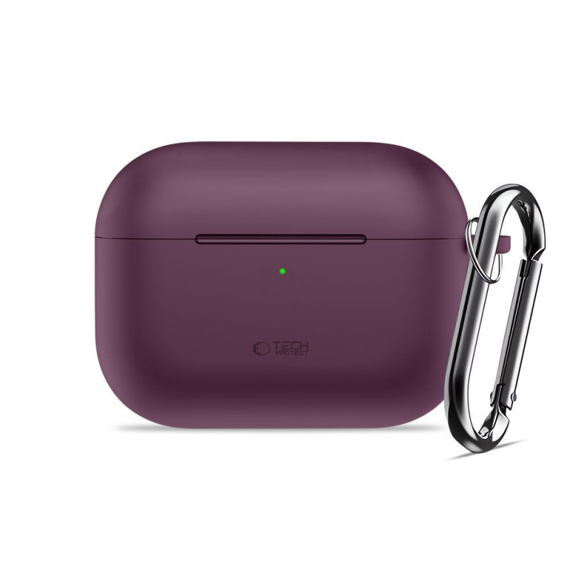 Tech-Protect Silicone Hook THP6103 Apple AirPods Pro 3 įkrovimo dėklo apvalkalas, Burgundy