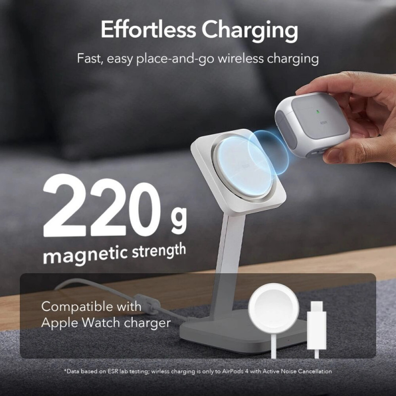 ESR Orbit HaloLock MagSafe dėklas Apple AirPods 4, baltas