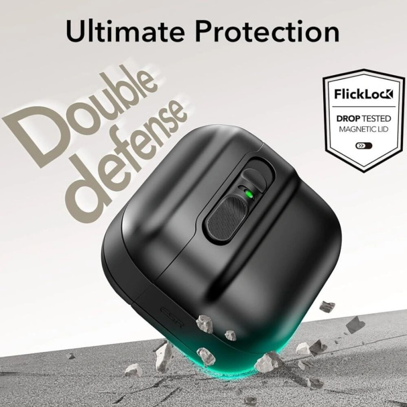 ESR Pulse HaloLock MagSafe dėklas Apple AirPods 4, juodas