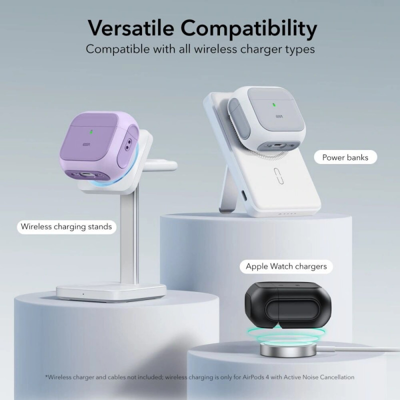 ESR Orbit HaloLock MagSafe dėklas Apple AirPods 4, purpurinis