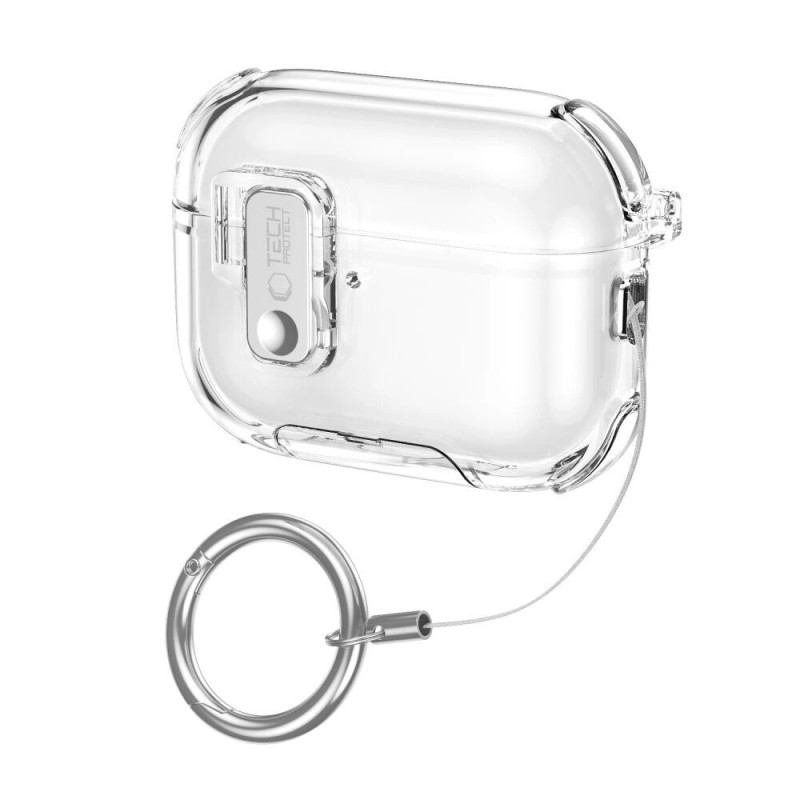 Tech-Protect Bounce Pro silikoninis Apple AirPods Pro 3 įkrovimo dėklo dangtelis, permatomas