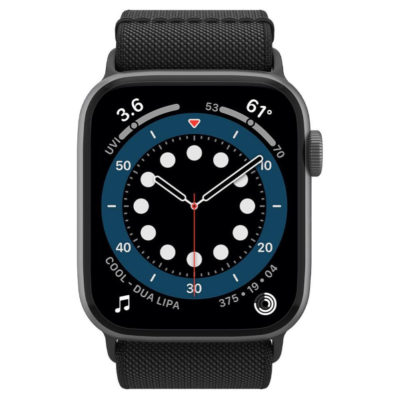 Spigen Fit Lite apyrankė, skirta Apple Watch 4/5/6/7/SE/8/9/Ultra 44/45/49 mm, juoda