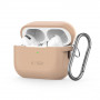 Tech-Protect Silicone Hook dėklas su kabliuku Apple AirPods Pro 1 / 2 ausinukams, Cafe Latte