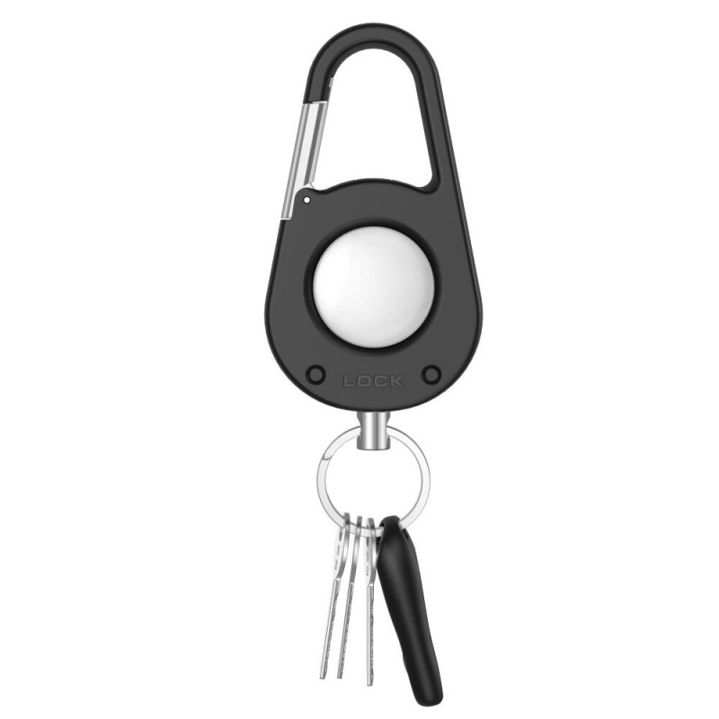 Tech-Protect Slidelock Carabiner Keychain dėklas Apple AirTag 1/2, juodas