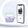 Tech-Protect Silicone Hook silikoninis dėklas su karabinu Samsung Galaxy Buds 3 / 3 FE / 3 Pro ausinukams, levandų spalvos