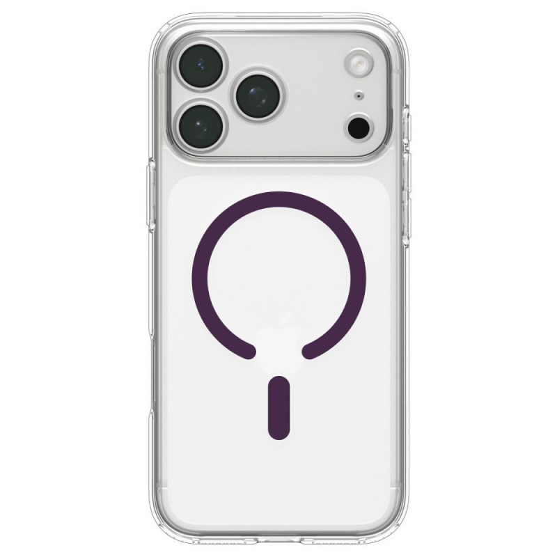 Spigen Ultra Hybrid MagSafe dėklas Apple iPhone 17 Pro / 18 Pro, Clear/burgundy