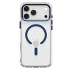 Spigen Ultra Hybrid Optik S MagSafe dėklas, skirtas Apple iPhone 17 Pro / 18 Pro, Clear/Deep Blue
