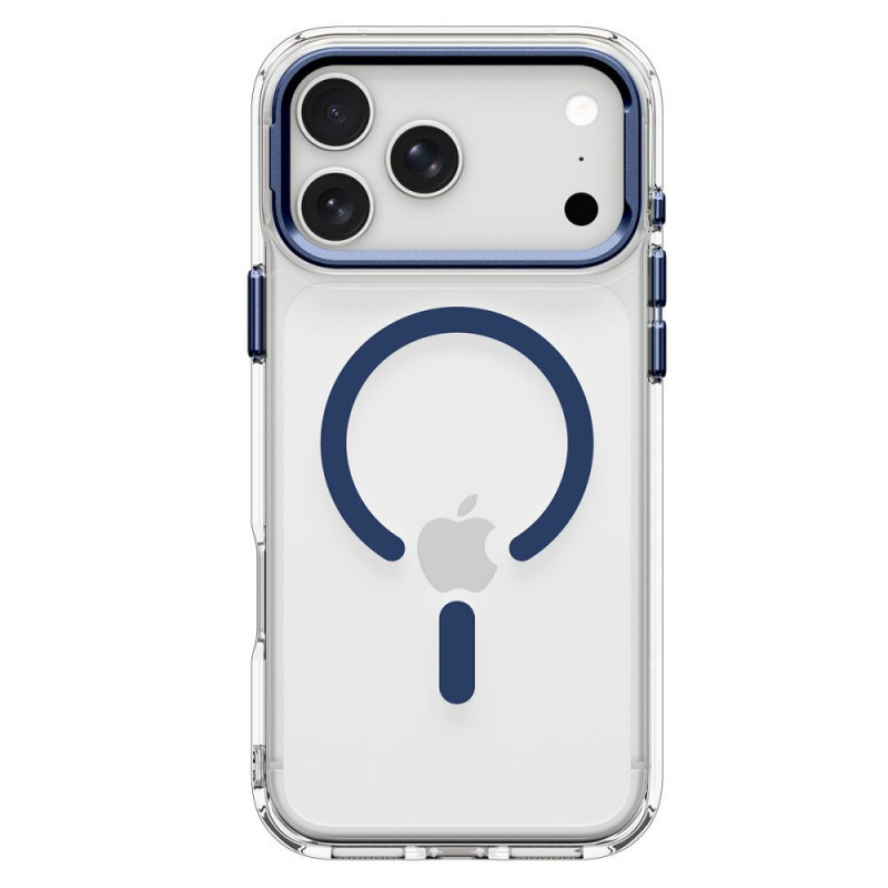 Spigen Ultra Hybrid Optik S MagSafe dėklas, skirtas Apple iPhone 17 Pro / 18 Pro, Clear/Deep Blue