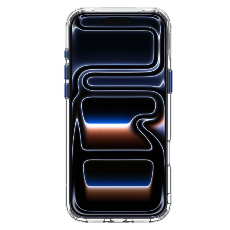 Spigen Ultra Hybrid Optik S MagSafe dėklas, skirtas Apple iPhone 17 Pro / 18 Pro, Clear/Deep Blue