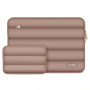 Tech-Protect Puffy nešiojamojo kompiuterio 13-14" dėklas su priedų krepšeliu, Walnut