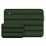 Tech-Protect Puffy dėklas 15-16" nešiojamam kompiuteriui su priedų krepšeliu, Army Green
