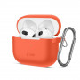 Tech-Protect Silicone Hook silikoninis Apple AirPods 3 dėklas su karabinu, Neon Orange