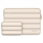 Tech-Protect Puffy nešiojamojo kompiuterio 13-14" dėklas su priedų krepšeliu, Sand