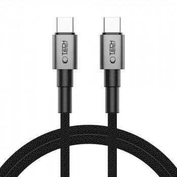 Tech-Protect Ultraboost DNA USB-C / USB-C kabelis PD60W/3A, 100 cm, Iron Grey
