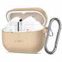 Tech-Protect Silicone Hook dėklas Samsung Galaxy Buds 3 / 3 Pro ausinukams, Cafe Latte