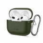 Tech-Protect Silicone Hook silikoninis Apple AirPods 3 dėklas su karabinu, Olive Green