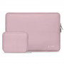 Tech-Protect NeoSlim nešiojamojo kompiuterio 15-16" dėklas su priedų krepšeliu, Dusty Rose