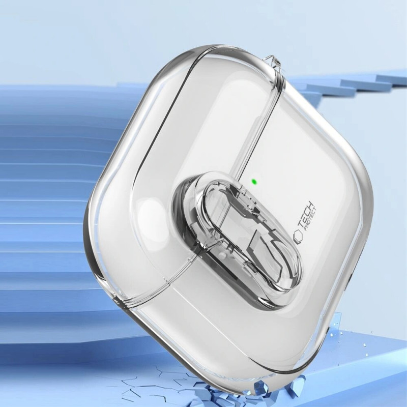 Tech-Protect Slim Hook dėklas Apple AirPods 4, permatomas