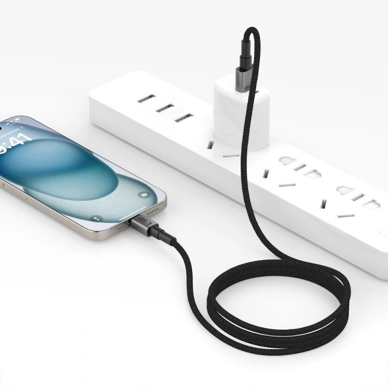 Tech-Protect Ultraboost DNA USB-A / Lightning kabelis 15W/2.4A 100 cm, Iron Grey