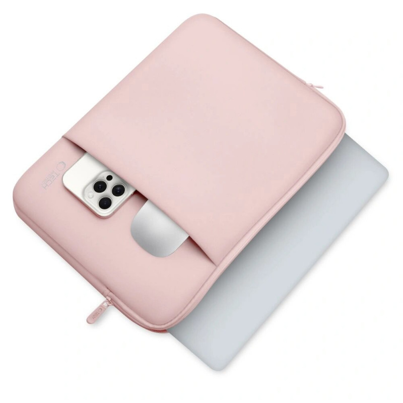Tech-Protect Neoprene 13" nešiojamojo kompiuterio dėklas, Dusty Rose (rožinis)